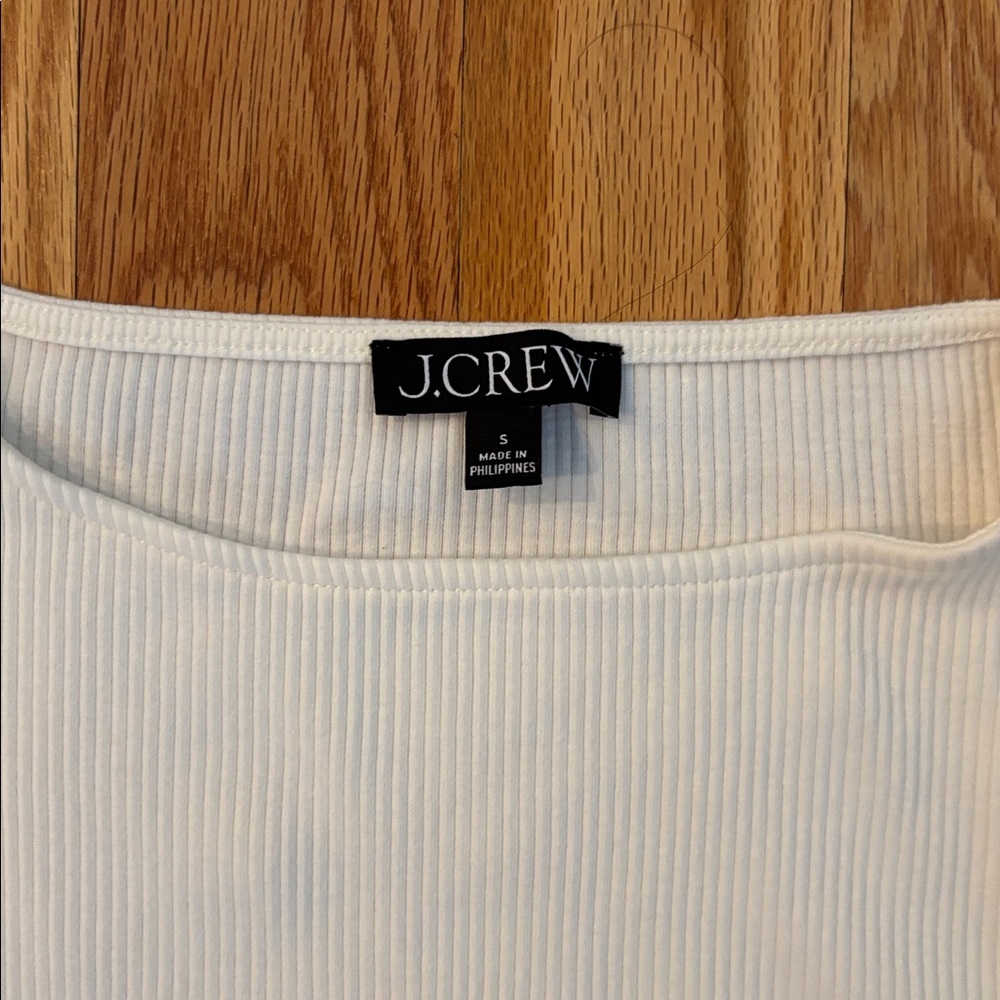 J. Crew Cream Ruffle Sleeve Tank Top - Picture 2 of 8